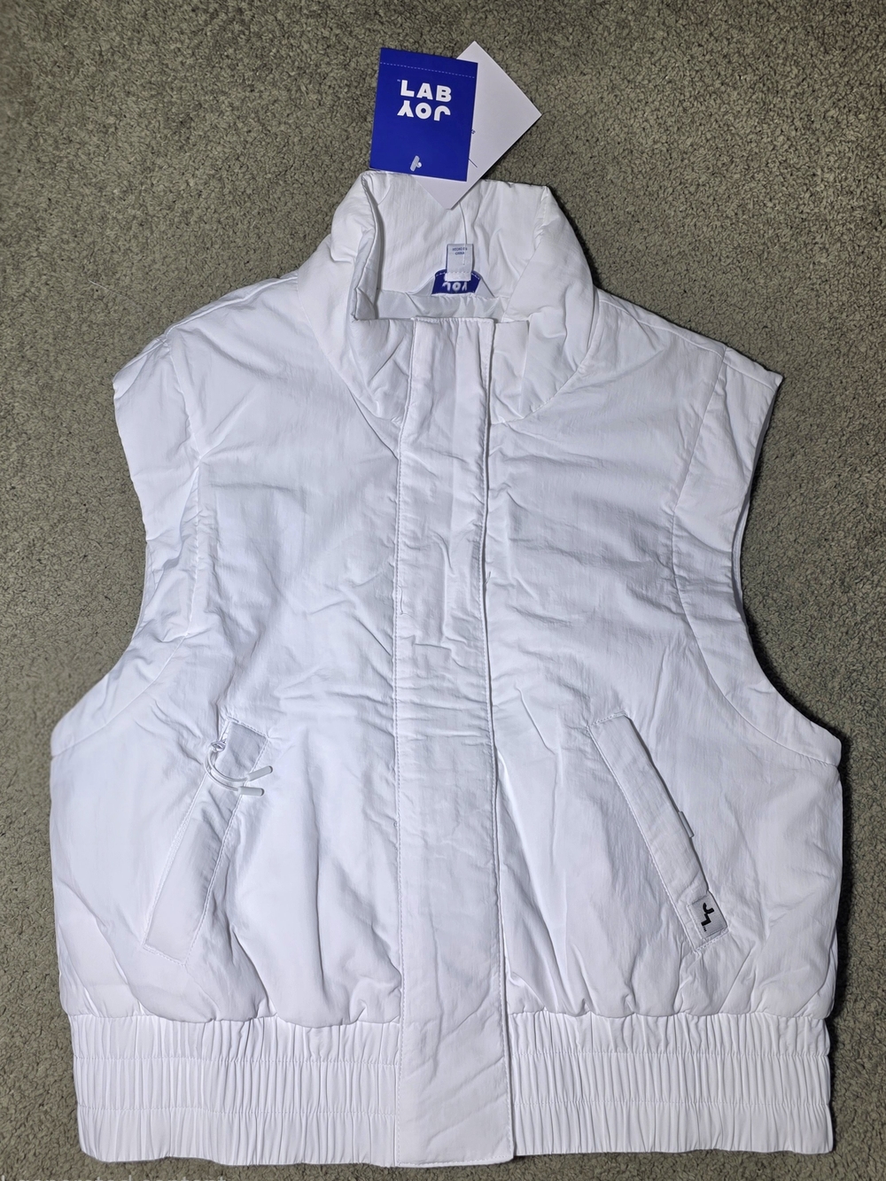 New Women's Puff White Vest Size XSmall - Picture 3 of 5